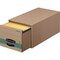 Bankers Box Stor/Drawer, Letter, 12-1/2"x23-1/4"x10-3/8", 6/CT, Kraft/GN PK FEL1231101 - alternate 1